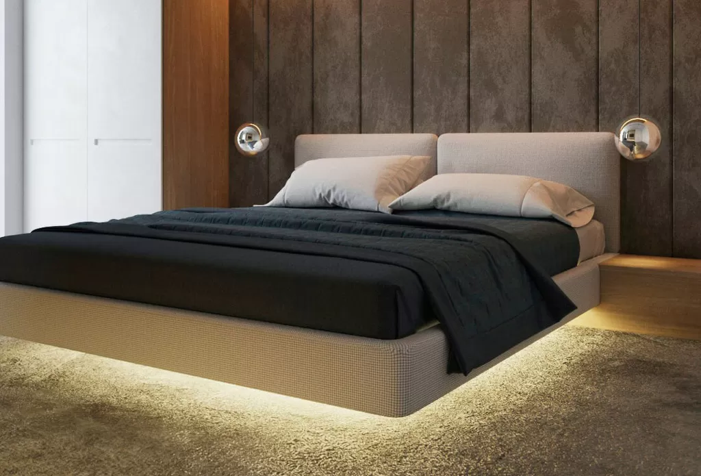 Как выбрать кровать с подсветкой под кроватью создайте эффект освещения под ногами.